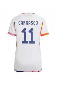 België Yannick Carrasco #11 Voetbaltruitje Uit tenue Dames WK 2022 Korte Mouw